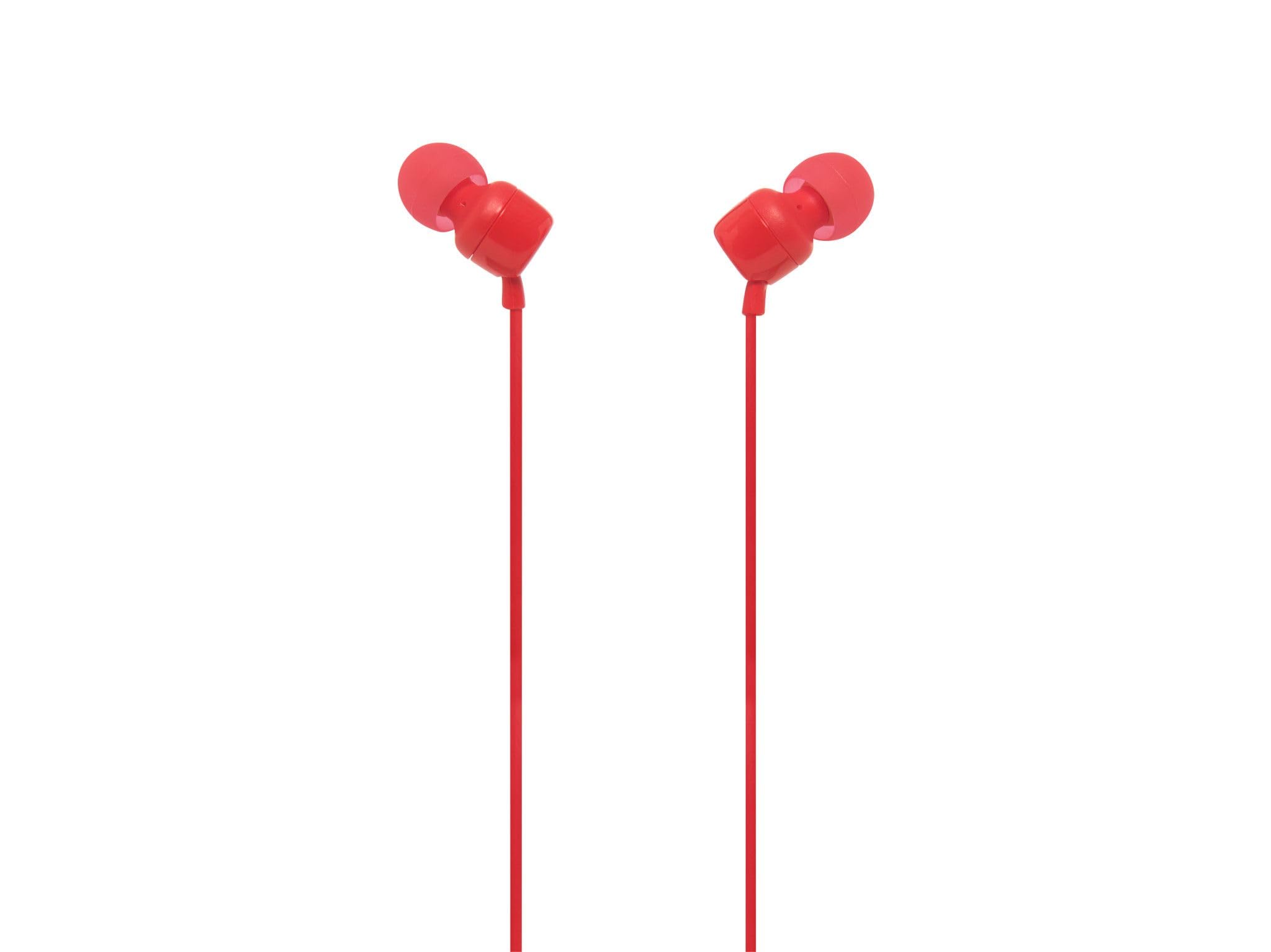 JBL T160 Tune Wired In-Ear Headphone with Mic - Red JBL T160 Tune Wired In-Ear Headphone with Mic - Red
